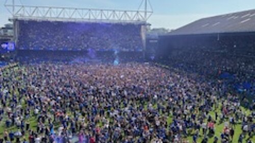 Ipswich crowd invade the pitch