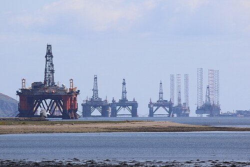 Scottish oil rigs