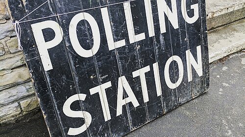 polling station sign