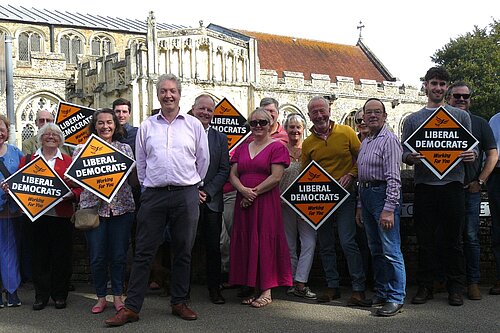 Tom Bartleet and supporters