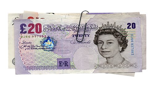 A bundle of money notes.